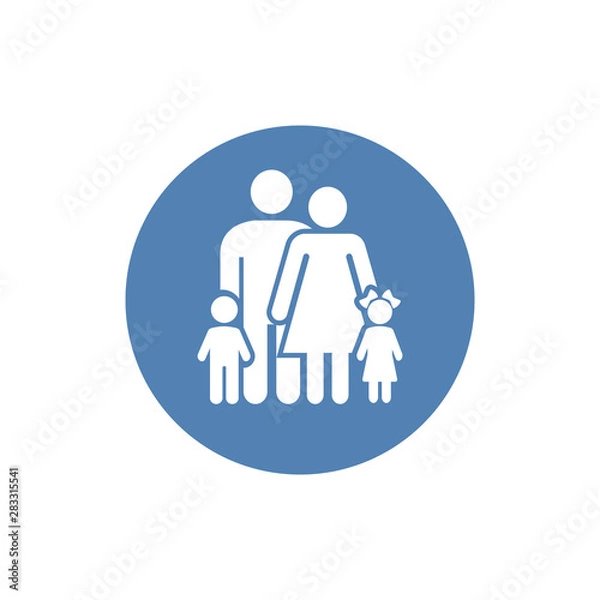 Obraz Family Icon in trendy flat style isolated on background. Parents symbol for your web site design, logo, app, UI. Vector illustration, EPS10.