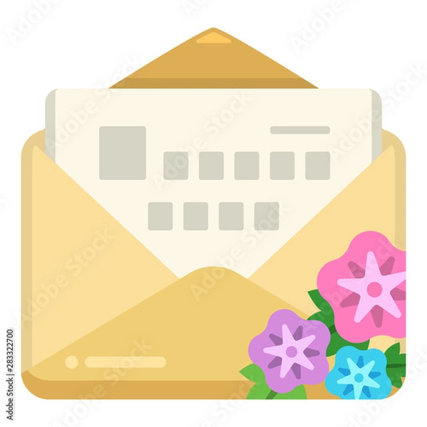 Obraz 手紙（レター・便せん・封筒・メール）のイラスト