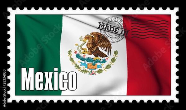 Obraz Made in Mexico original stamp