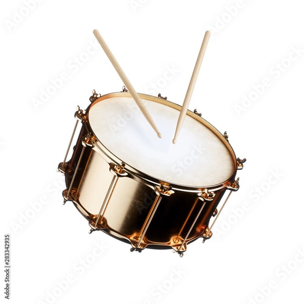 Fototapeta Golden drum isolated