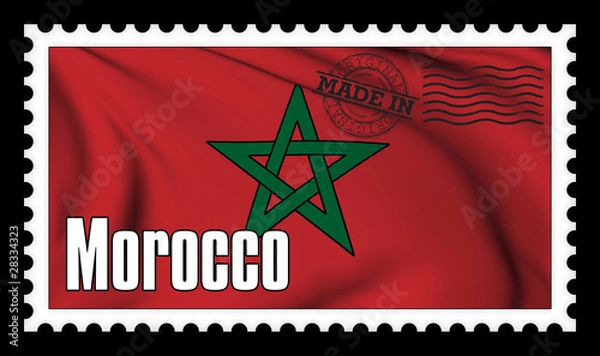 Obraz Made in Morocco original stamp
