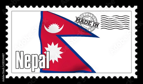 Obraz Made in Nepal original stamp