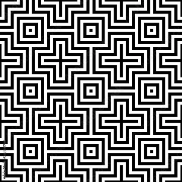 Obraz seamless op art vector monochrome pattern.