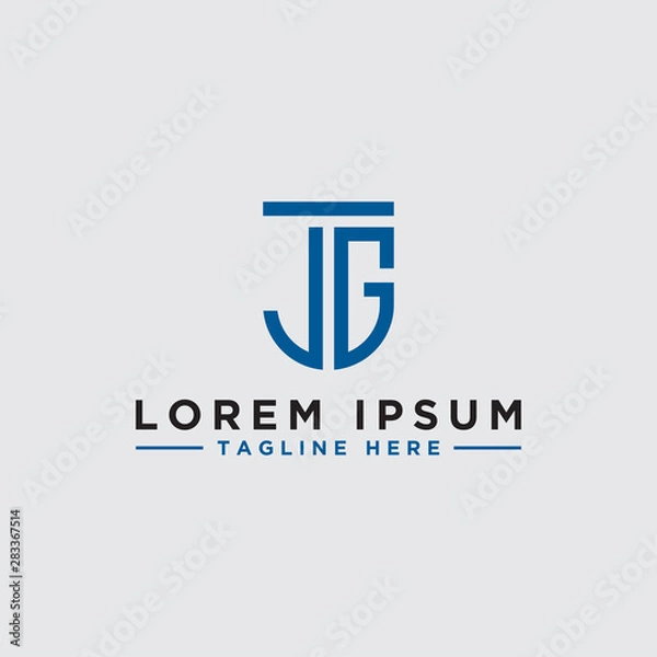 Obraz Inspiring company logo designs from the initial letters JG logo icon. -Vectors