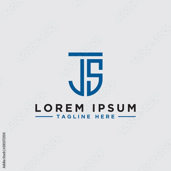 Fototapeta Inspiring company logo designs from the initial letters of the JS logo icon. -Vectors
