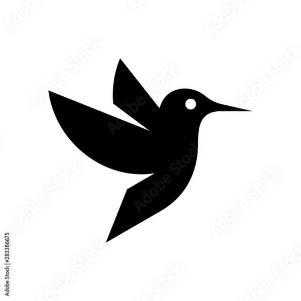 Fototapeta Hummingbird logo. Icon design. Template elements