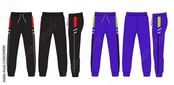 Fototapeta Vector illustration of Sweatpants. stock illustration