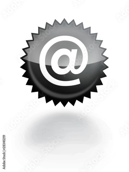 Fototapeta Button Stern aqua black eMail