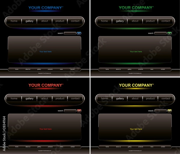 Fototapeta Website design template, vector illustration.