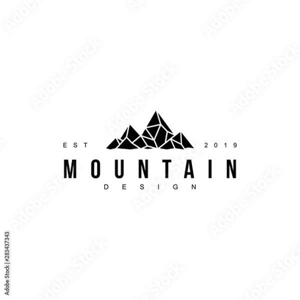 Obraz Mountain logo design vector template.Creative mountain symbol inspiration	