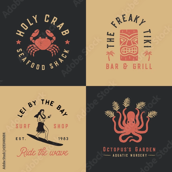 Obraz Vintage Tropical Illustrations