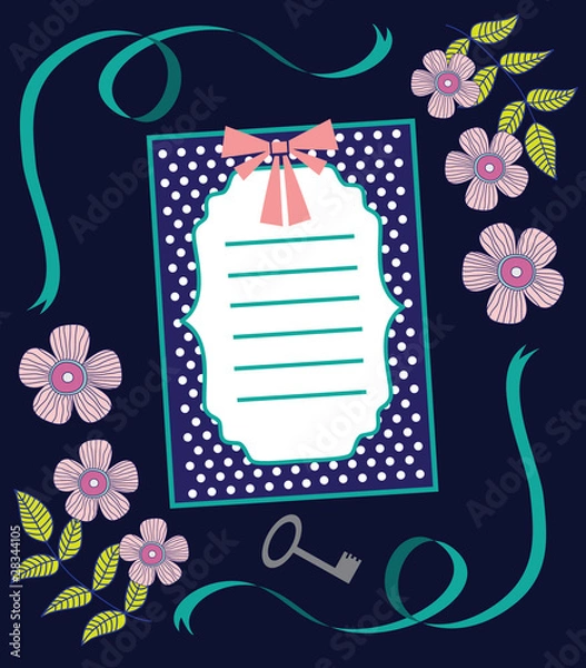 Fototapeta cute vintage objects. vector illustration