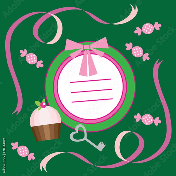 Fototapeta cute vintage objects. vector illustration