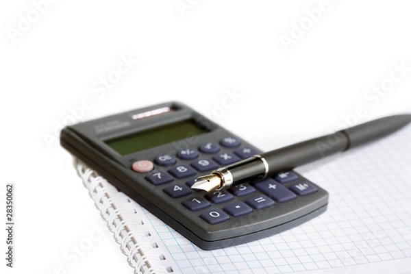 Obraz Fountain Pen On Calculator