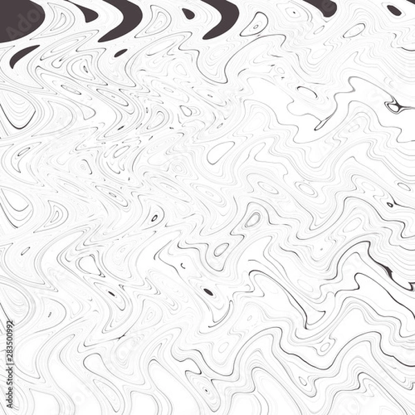 Fototapeta Black and white wave background pattern