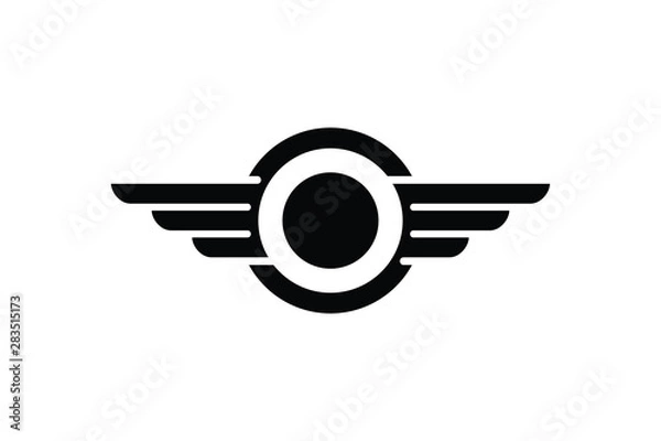 Fototapeta wings vector for icon, symbol or logo ready to use