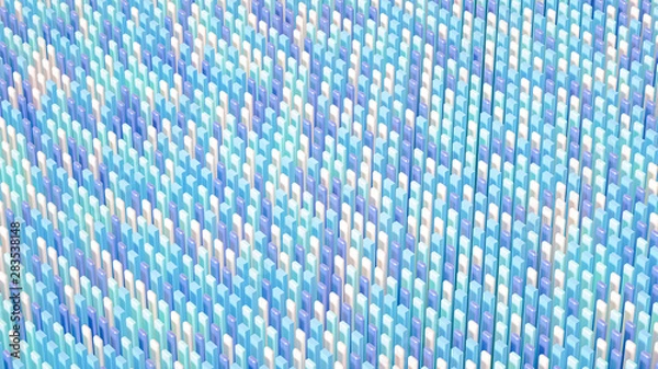 Fototapeta Techno high-tech background, geometry, cube, abstraction. 3d illustration, 3d rendering.