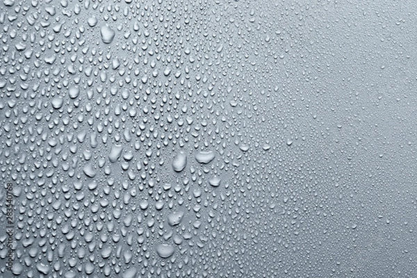 Obraz Fresh water drops, gray background
