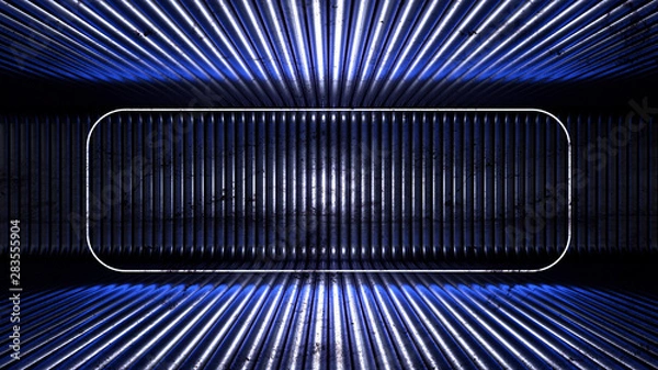 Fototapeta Stylish luxury elegant studio pedestal background. 3d illustration, 3d rendering.