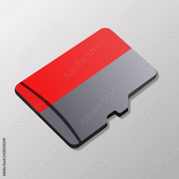 Obraz Micro SD memory card. Vector