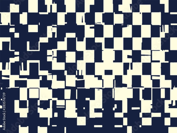Obraz Abstract grunge vector background. Monochrome composition of irregular graphic elements.