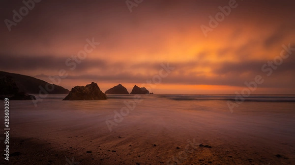 Fototapeta Holywell Beach Cornwall