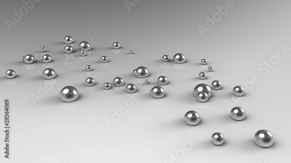 Obraz Mercury droplets