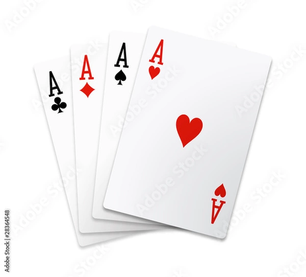 Fototapeta Karty - Pojedyncze Ace Square