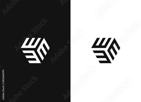 Obraz Black white version of the design element