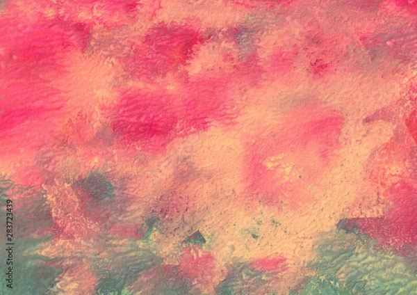 Fototapeta Abstract hand-made pattern, multi-colored background, imitation oil painting