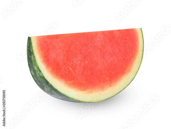 Fototapeta sliced Seedless watermelon isolated on white background