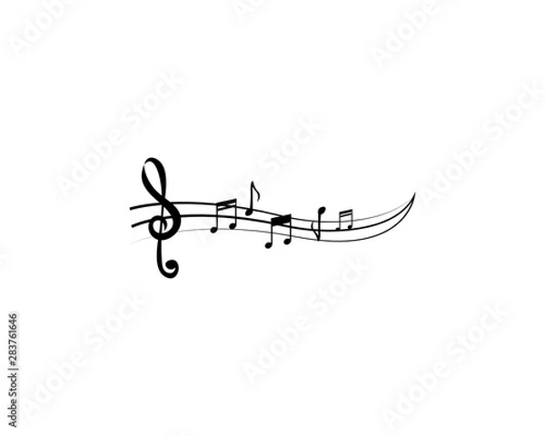 Fototapeta Music note Icon Vector