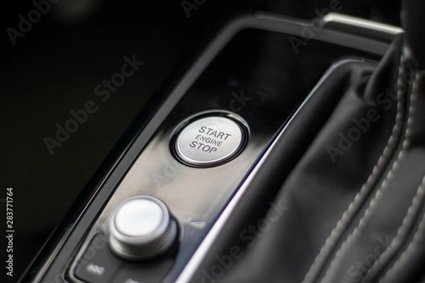 Fototapeta Engine start stop button