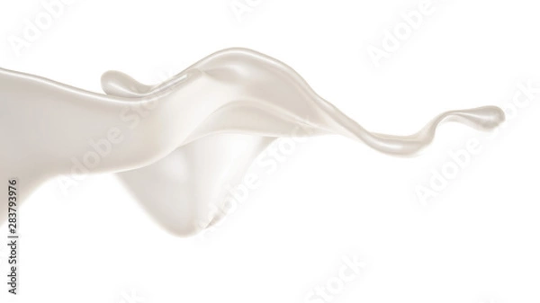 Fototapeta Splash of fluid. 3d illustration, 3d rendering.