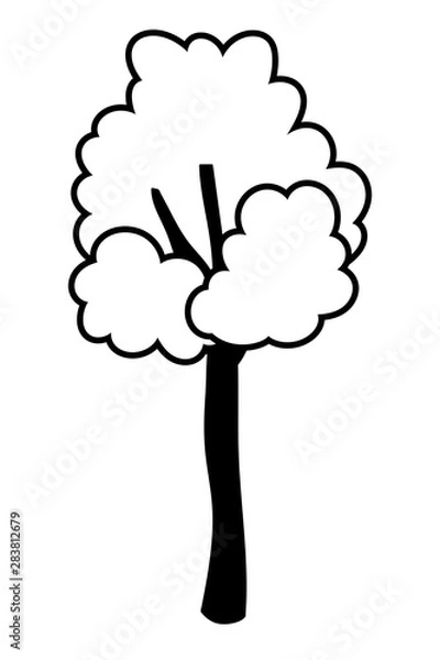 Fototapeta Isolated abstract and season tree design