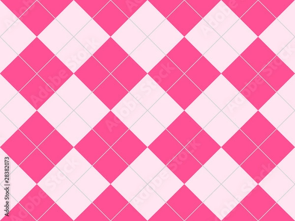 Fototapeta Seamless argyle pattern in pink rhombuses