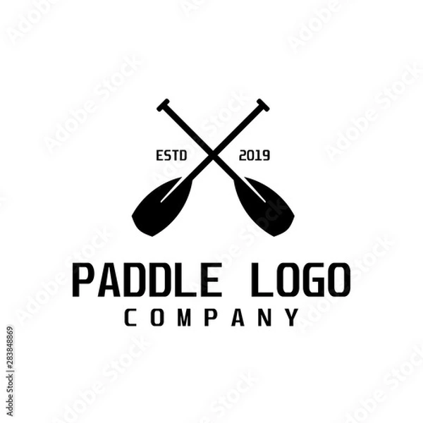 Obraz Paddle retro logo design inspiration