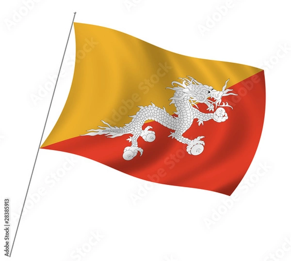 Fototapeta Bhutan flag