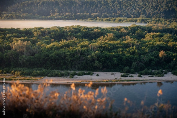 Obraz landscape with river and trees