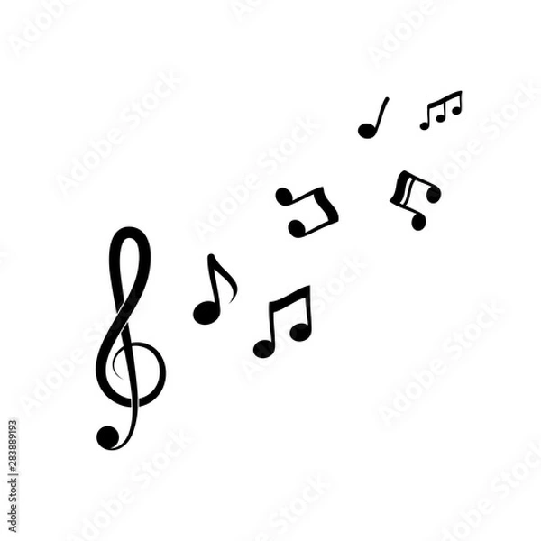 Obraz note music vector illustration