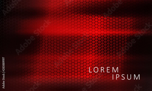 Fototapeta Abstract textural dark red design with a black mesh grid