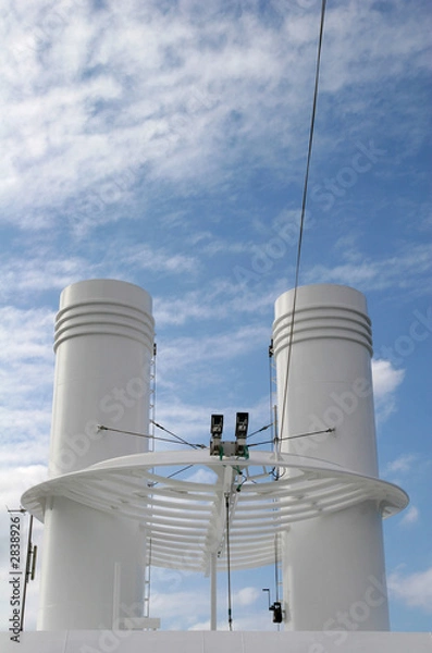 Obraz ships smokestacks