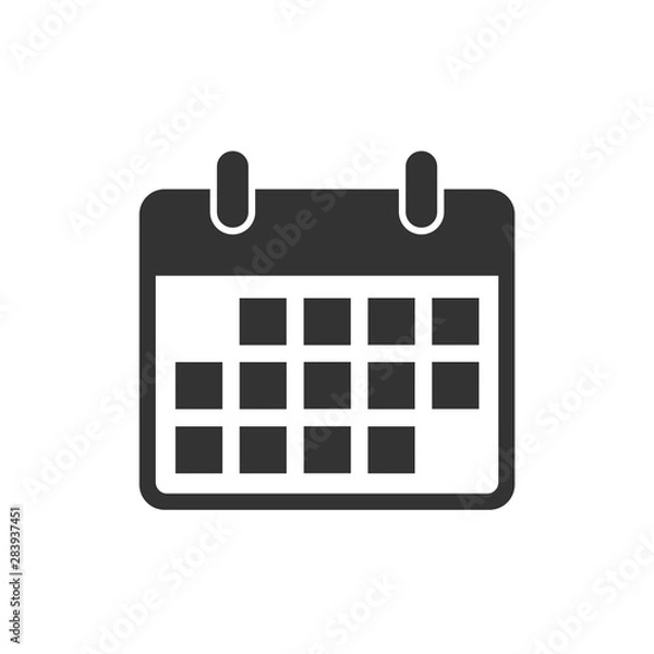 Fototapeta Flat calendar Web Mobile icon vector. Calender on the wall symbol logo design inspiration