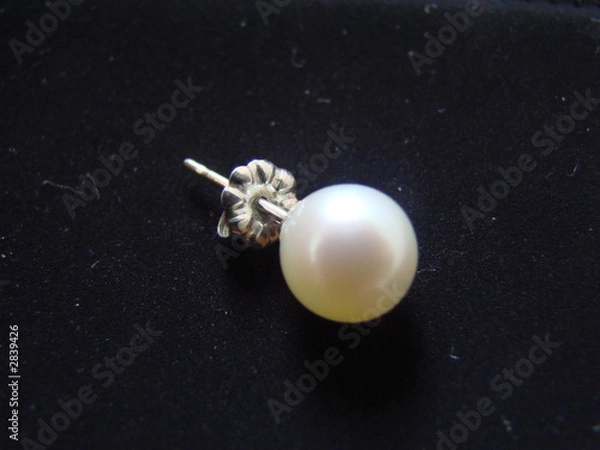 Obraz kolczyki sztyfty z perłą