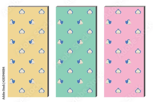 Obraz Blue bird Seamless pattern pastel