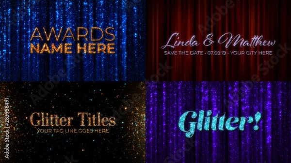 Obraz Glitter Title Reveal