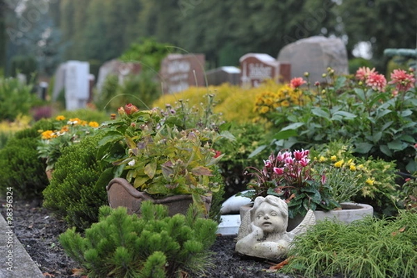 Obraz Groby na cmentarzu