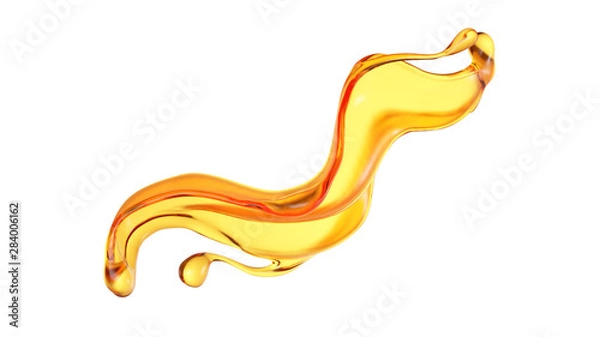 Fototapeta Splash of fluid. 3d illustration, 3d rendering.