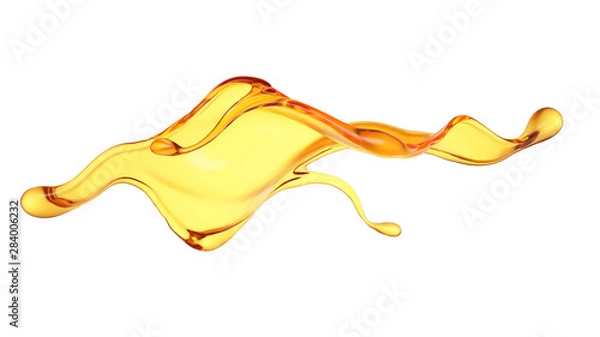 Fototapeta Splash of fluid. 3d illustration, 3d rendering.