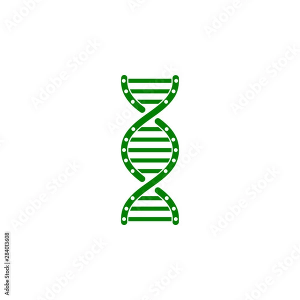 Obraz DNA, genetic sign, medical , health green color icon